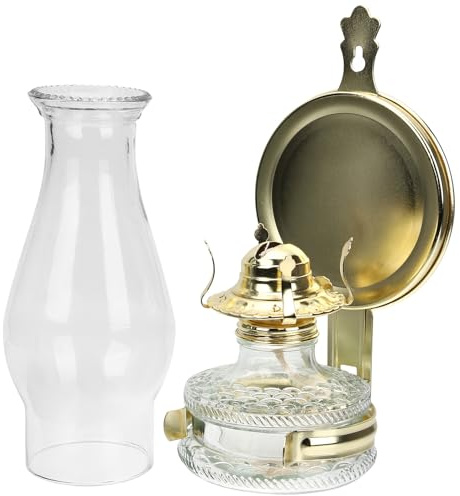 INOOMP Lámpara De Queroseno Vintage Grande De 4 Patas Base De Metal para Interior Luz Decorativa Rústica para Sala De Estar y Dormitorio Uso Emergencias