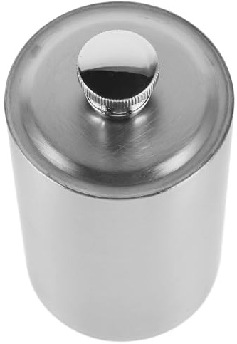 DECOMELODY Fiaschetta di Metallo Tascabile in Acciaio Inox, Bottiglia per Liquore Cilindrica da 500 Ml, Chiusura a Tenuta Stagna, Porta Bevande per Campeggio, Picnic e Attività All’aperto