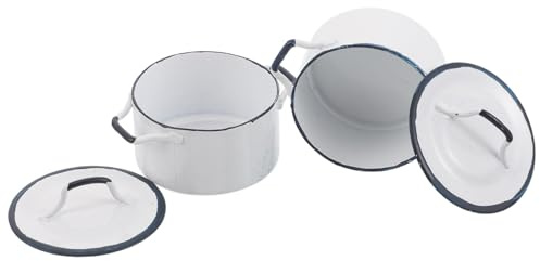 ifundom 12 Utensili da Cucina in Miniatura Bianchi Bordo Blu Accessori Sicuri per Gioco di Ruolo e Decorazioni in Miniatura
