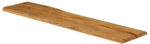 Eleganz Tavolo in legno di mango massiccio con bordo dell'albero, 160 x 40 x 2,5 cm, effetto rovere per cucina e soggiorno, durevole e naturale
