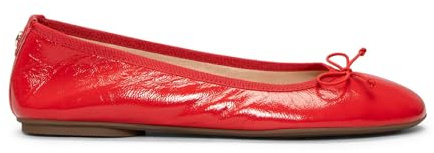 miMaO Bailarina para pies Anchos de Piel Rojo, EU 36