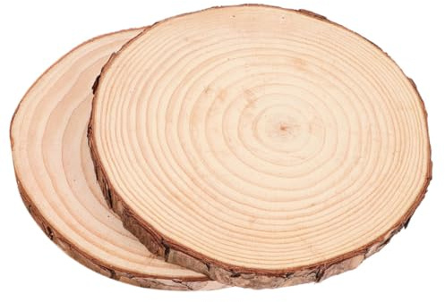 Veemoon 2 Pezzi Pietre da Giardino in Legno per Esterno Superficie Antiscivolo e Facile Installazione, Kit Fai-da-te per Sentieri e Aiuole Minimalisti