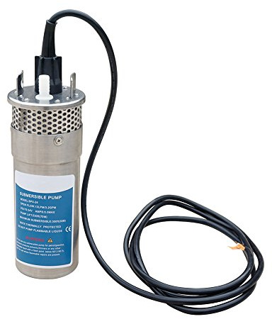 Amarine-made 24V DC Submersible Deep Well Water Pump 3.2GPM 4 / Alternative Energy Solar Battery Powered with Stainless Steel Shell-Max Lift 230 Ft, Max Submersion 100 Ft
