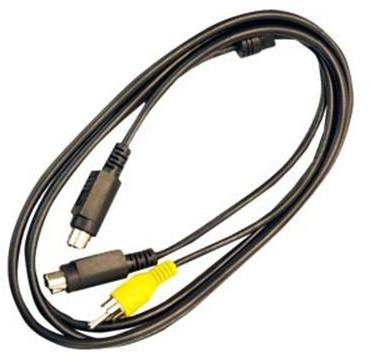 yan 7Pin S Video Male to 4 Pin S-Video Male + 1 RCA Male Adapter Video Cable 5FT