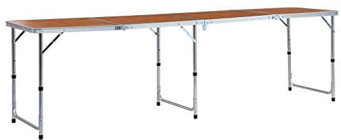 vidaXL Klappbarer Campingtisch Aluminium 240 x 60 cm