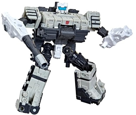 Transformers Toys Generations War for Cybertron: Kingdom Deluxe WFC-K33 Autobot Slammer Action Figure - Kids Ages 8 and Up, 5.5-inch