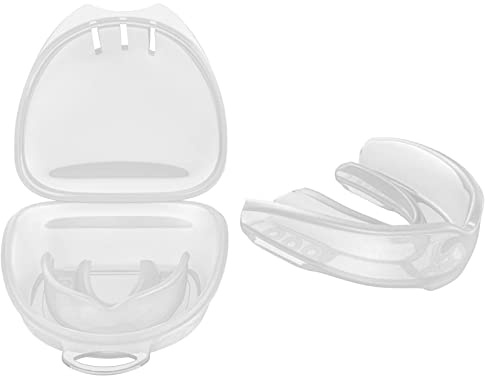 Sportmundschutz, Formbarer Mundschutz mit Etui, Junior&Adult Mundschutz Gum Shield für Kontaktsportarten, Boxen, MMA, Ringen, Rugby, Hockey, 2 Stück