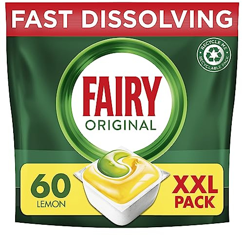Fairy Original All In One Dishwasher Tablets, Lemon, 60 Capsules
