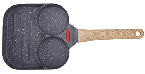 OQHAIR Sartén Cuadrada para Hornear Sartén Cuadrada Sartén para Barbacoa Gris Piedra Sartén para Huevos