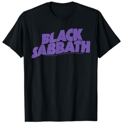 T-Shirt con Logo Viola Black Sabbath Maglietta