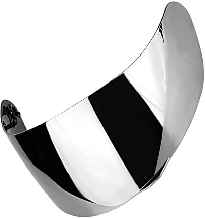 Akozon Motorradhelm-Visierschutz, Vollgesichts-Motorrad-Windschutzhelm-Objektiv-Visierschutz Passend für AGV K1 K3 SV K5 K5-S (Silber)