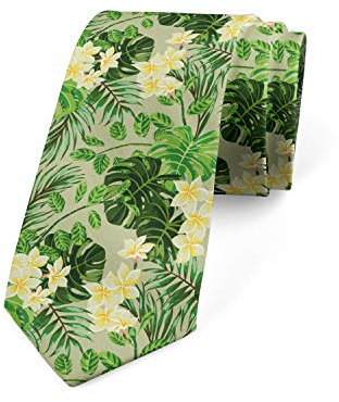Xoovtka Corbata moderna multicolor para hombre, Verde lima y caqui, Taille unique