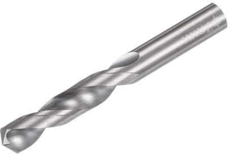 sourcing map Broca de carburo sólido, 7 mm, YG6X/C3 de micrograno de carburo de tungsteno, brocas helicoidales Jobber, vástago recto para perforar acero inoxidable, aluminio, metal y plástico
