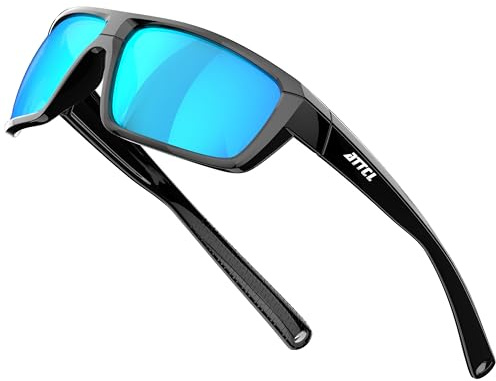 ATTCL Lunettes de soleil polarisées pour homme, protection UV400, TR90, ultra légères pour la conduite, la pêche et l'extérieur, M