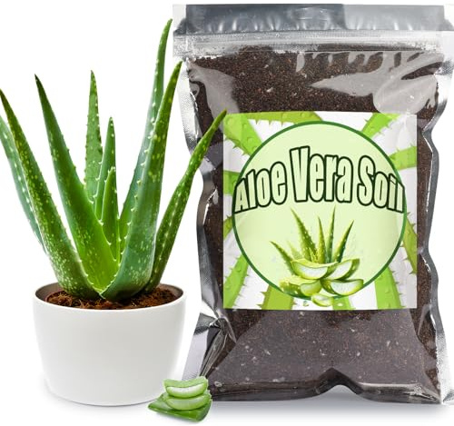 GOTVUGE Aloe Vera Erde Mischung, fertig zur Verwendung für die Anzucht und das Wachstum von Aloe Vera Pflanzen oder Anderen Zimmerpflanzen (2L)