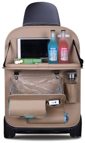 QSJKLC Autositz Organizer, Für VW Sharan Caddy Caddy Maxi T Cross Auto Rückenlehnenschutz, wasserdichter Rücksitzschutz,Autositz-Organizer,Kinderspielzeug-Aufbewahrung,A