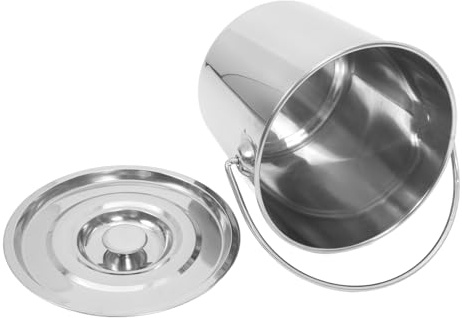 Cabilock Stainless Steel Milk Bucket Lid for Kitchen Storage Outdoor Activities