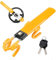 Car Steering Wheel Lock - Universal Anti-Theft Security Device Adjustable Length SUV Van Wheel Lock Vehicle Protection Suitable for Car Security Device with Two Keys (Yellow)