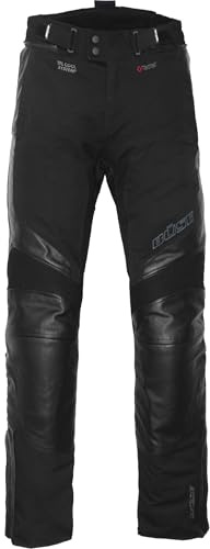 Büse Novaro wasserdichte Motorrad Leder-/Textilhose, schwarz, Short 28 | Wasserdicht
