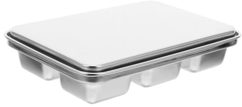 Cabilock Moule à Glace Acier Inoxydable Compartiments Capacité Bac à Glaçons Rapide pour Cocktails Boissons et Usage Professionnel pour et Bars