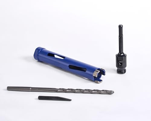 SDS PLUS Diamantbohrkrone 32-150 mm Bohraufsatz Set mit Adapter 200mm Länge Inklusive Bohrer (SDS PLUS Ø 32mm x L 200mm)