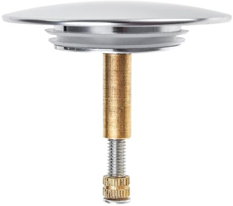 YCSHIPO Chrome Plated Metal 72mm Bathtub Plug Replacement, Adjustable Bathroom Plug Silver Stopper with Double Seal for Most Drains
