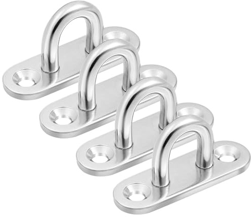 ORFOFE 4 Pièces crochet robuste cintres ancre de formation de plaque lourde marine crochet de sangle de plafond de suspension ancre de de Silver