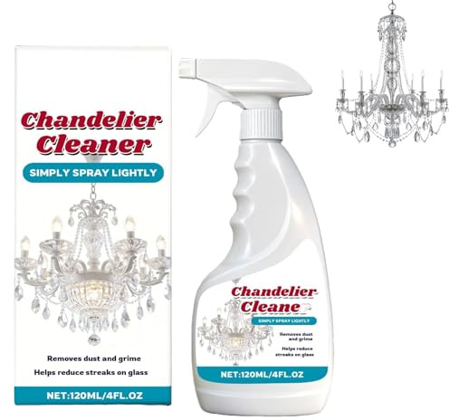 Chandelier Cleaner Spray, No Wipe Formula, Crystal and Glass Cleaner Spray for Lighting Fixtures, Gentle on Delicate Surfaces, Helps Loosen Dirt and Grime, No Streak Formula, for Home Cleaning (1pc)