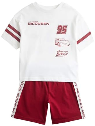 Marks & Spencer Disney Cars™ Kinder Unisex Baumwolle Nachtwäsche Regular | Ärmellänge: Cap-Ärmel, Rundhalsausschnitt, Zum Reinschlüpfen