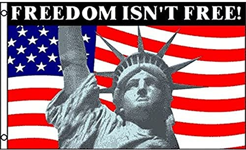 AZ FLAG - Drapeau Etats-Unis La liberté n'est pas gratuite - 150x90 cm - Drapeau Freedom Isn'T Free 100% Polyester Avec Oeillets Métalliques Intégrés - Pavillon 110 g