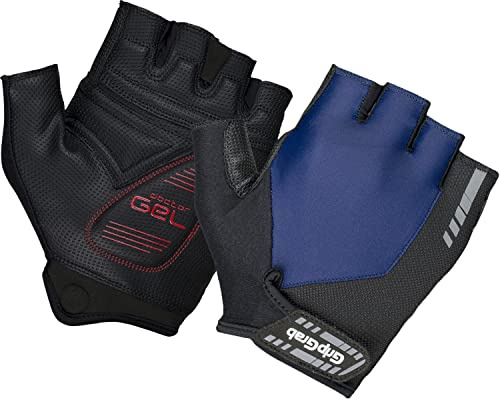 GripGrab ProGel Fahrradhandschuhe Sommer - 4mm DoctorGel Polster Halbfinger | Kurzfinger Radhandschuhe Herren für Rennrad und Gravel Bike, Stoßdämpfende Gel-Polsterung, Ausziehhilfen, Klettverschluss