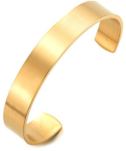 19CM Klassiker Herren Damen Verstellbare Armband Armreif aus Edelstahl