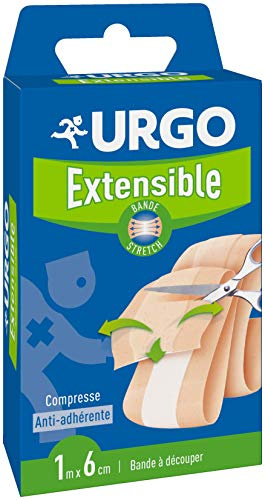Urgo - Bande à découper - Extensible Strech - Compresse anti-adhérente - 1mx6cm