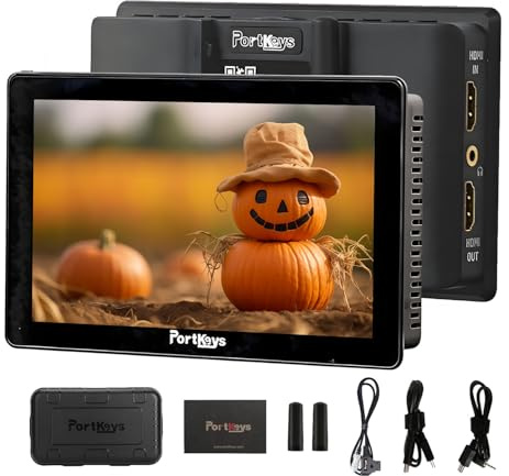 Portkeys LH5P II Monitor 5.5 Zoll 10-Bit 2200nit 4K HDMI Wireless Touch Kamerasteuerungsmonitor für BMPCC 4K 6K 6K Pro A7S III FX3 RX10 EOS BMD ZCAM E2 Kameras.