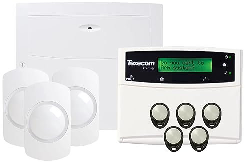 Texecom KIT-1040 Premier Elite 24 Zone Alarm Kit with Keypad, PIR's Key fobs