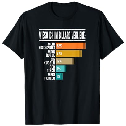 Snooker 8 Ball Pool Spruch Lustig Billard T-Shirt