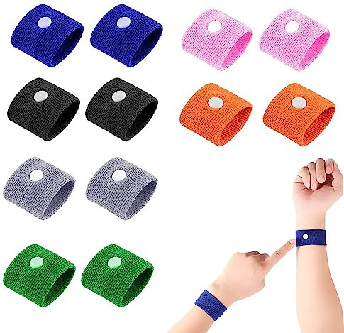 6 Pairs Travel Sickness Bands, Motion Sickness Relief Bands, Anti Nausea Wristbands, Car Sickness Bands, Kids Anti Sickness Bands, Natural Acupressure Relief Wristbands for Pregnancy/Sea/Car/Flying