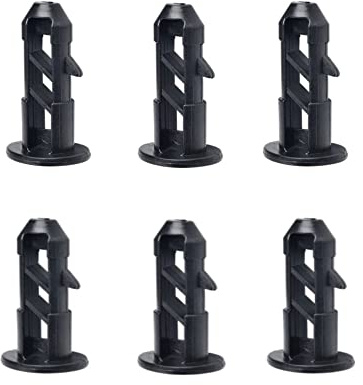 Lot de 3 paires de charnières en plastique pour couvercle de poubelle de 240 l - 67 x 31 mm