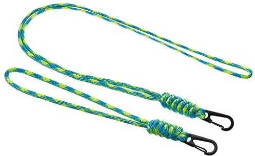 PATIKIL Abzeichen Schlüsselband mit Schlüsselanhänger Clip 2Stk Halskette Handgelenk Schnur Riemen Metall Klammer für Schlüssel Pfeife Abzeichen Halter Gelb Blau