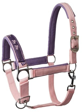 HORZE Carrousel Magical Carrousel Licol souple doublé Rose sel Poney