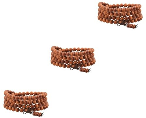 CALLARON 3stücke Handgefertigtes Sandelholzarmband Für Frauen Und Mädchen Kreative Perlenarmband Mit Handgefertigten Sandelholzperlen Und Elegant Für