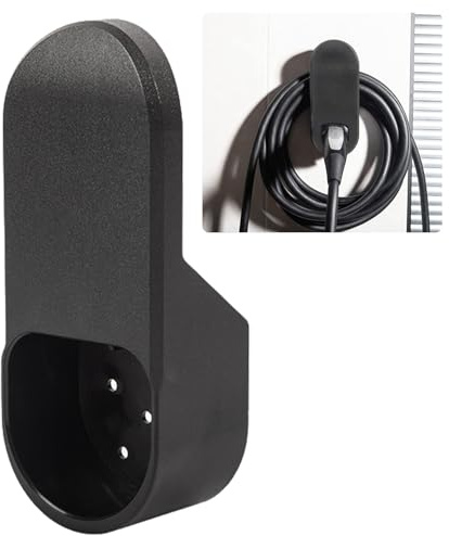 TKSE Type 2 EV Charger Holder, Car Charging Cable Organizer Wall Mount Connector Bracket Charger Holder for Tesla Model3/X/S/Y