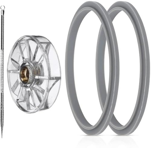 2 Pcs Rubber Ring Seal Gaskets with Top Base Gear Replacement Parts for Nutribullet 600 900 Series Blender