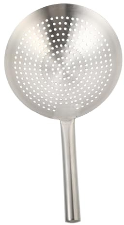 Hoement Colador De Acero Inoxidable Espumadera Resistente Alta Temperatura Para Freír Filtro Malla Fina y Cucharón Ligero Para Cocina y Ollas Calientes