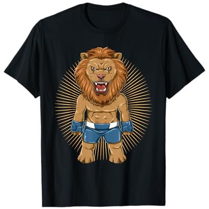 MMA Lion Fighter Mixed Martial Arts-Training T-Shirt