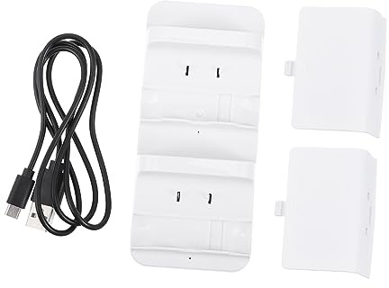 VILLCASE 1Set Dock Doppio per Controller con Batterie Ricaricabili Caricabatterie per Gamepad Accessorio Essenziale per Gamer