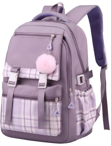 Ausing Zaino per Scuola Elementare Zaino Scolastico Resistente Viola