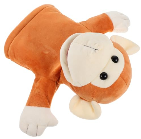 Yardwe Handpuppe AFFE aus Plüsch mit Beweglichem Mund Interaktives Erziehungsspielzeug für Erwachsene Frühe für Geschichten Erzählen Familien und Schulspiele