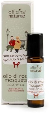 Officina Naturae | Olio Puro di Rosa Mosqueta Naturale – Rigenerante, Antiage e Illuminante per Viso e Corpo, con Vitamina A ed E, Pelle Tonica, Elastica e Luminosa, 10ml