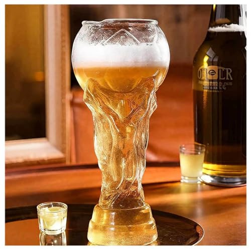 Chope à Bière pour Coupe Du Monde, 800ml Gobelet Coupe Championnat, Apéro Foot Verre Idéal pour Les Fêtes